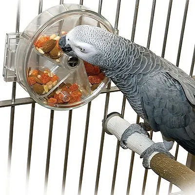 15cm Parrot Proof Treat Foraging Wheel African Grey Amazon Macaw Cage Toy 102  • £26.49