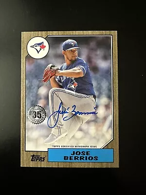 2022 Topps Series 2 1987 Auto BLACK /50 #87BA-JBE Jose Berrios BLUE JAYS • $10.99