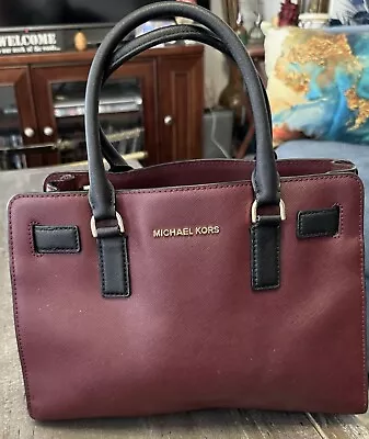 Michael Kors Dillon Medium Crossbody/Tote Bag - Black Burgundy- NO STRAP • £57.91