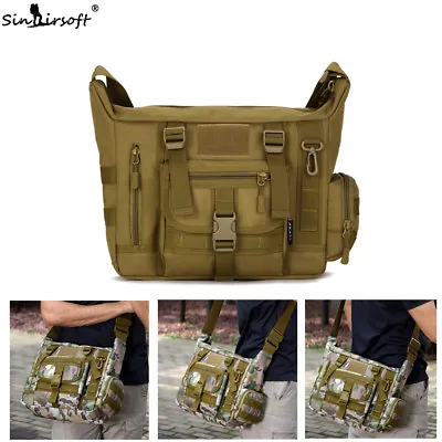 Tactical Camping Briefcase Laptop Pack Men Nylon Messenger Shoulder Bag Military • £43.19