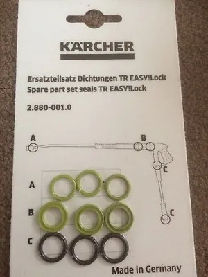 GENUINE KARCHER (Easy/Lock)HOSE LANCE NOZZLE REPLACEMENT O-RINGS 2.880-001.0 • £6.99