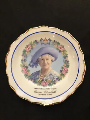 Her Majesty The Queen Mother 100th Birthday Mini Plate/Dish By Royal Crown Duchy • $15