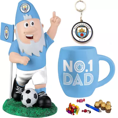 Manchester City FC Football Gift Set With Gnome Mug Chocolates Pen & Keyring • £34.99