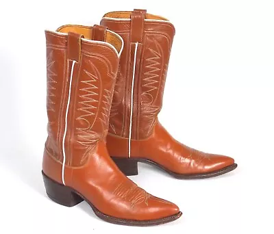 M.L. Leddy Classic Pee Wee Cowboy Boots  - Womens Size 8.0B - Medium Brown • $399.95