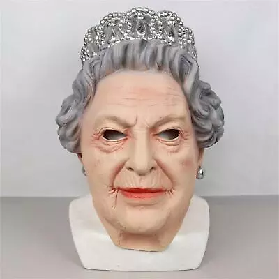 Queen Elizabeth Face Mask Platinum Jubilee Royal Family Fancy Dress Street Party • £23.58