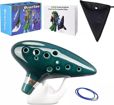 Ocarina 12 Hole Alto C Zelda Ocarinas Ocarina Instrument With Neck Strap Cord • $49.31