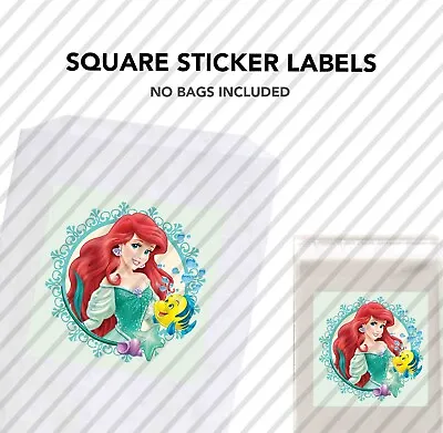 12 Little Mermaid Ariel 2.5  Sticker Label Bag Treat Box Party Favor Princess • $5