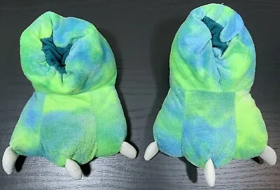 Children’s House Slippers Boys Girls Shoes Monster Feet Green Blue Kids • $3.99