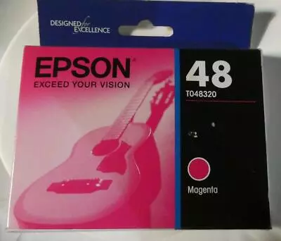 Epson 48 T048320 Genuine Ink Cartridge Epson 48 Magenta Ink In Box Exp 04/2023 • $18.99