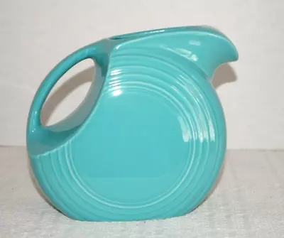 Vintage Fiesta Ware Turquoise Aqua Disk Pitcher 7-1/4  High • $29.99