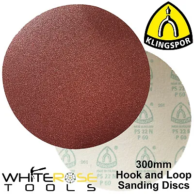 Klingspor Sanding Discs Hook & Loop Aluminium Oxide 300mm 12in PS22K Wood Metal • £7.25