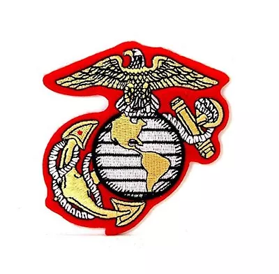 US Marine Corps Embroidered 3  Patch Insignia EGA USMC Military Anchor Globe • $4.99