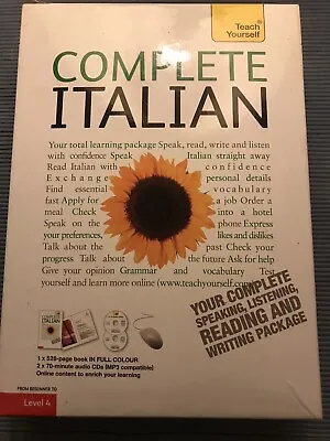 Teach Yourself Complete Italian  Book And 4 Cd Set • £13