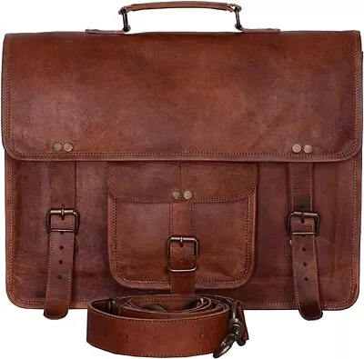Vintage 15 Inch Laptop Messenger Bag Briefcase Satchel Laptop Bag For Men And • $45.99