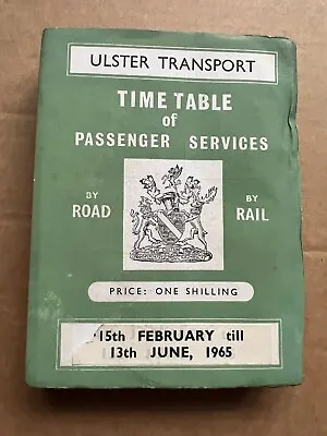 1965 Ulster Transport Road Rail Bus Coach Timetable Route Map Northern Ireland • £40