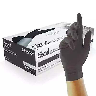 Black Pearl Nitrile Examination Gloves Multipurpose Box Of 100 Gloves • £10.14