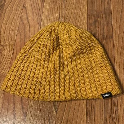 Vans Beanie Skull Cap Adult Yellow Off The Wall Skater Streetwear 90s Winter • $17.99