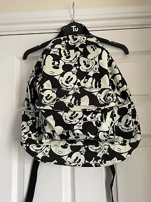 Disneyland Paris Mickey Mouse Faces Rucksack -H44 X W41 X D14.5cm Approx.Used. • £9.99