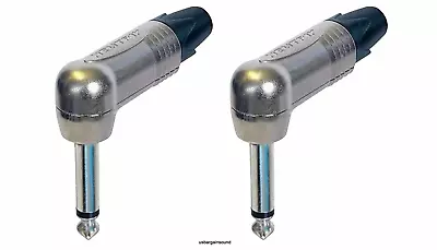 2 New Neutrik NP2RX Mono TS Right Angle 1/4  6.35 Mm Speaker Plug Nickel/Silver • $17.45