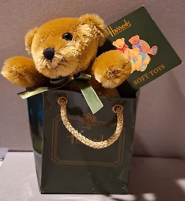 Genuine Harrods Teddy Bear In Mini Paper Tote Bag - Look! • $15