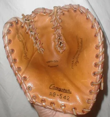 Vintage 1950's Cragstan Pro Model Baseball Mitt Glove AG-542 Full Grain Cowhide • $39.99