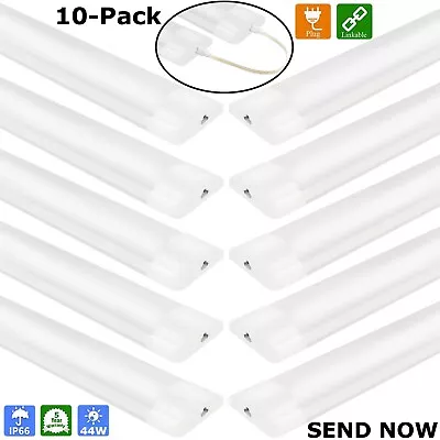 10PCS 4FT LED Batten Shop LightWrap Around Ceiling Light Fixture 44Watt • $95.57