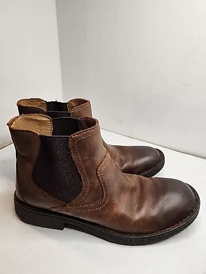 Born Mens 8M Aiden M6714 Brown Leather Slip On Casual Chelsea Ankle Boots • $36.99