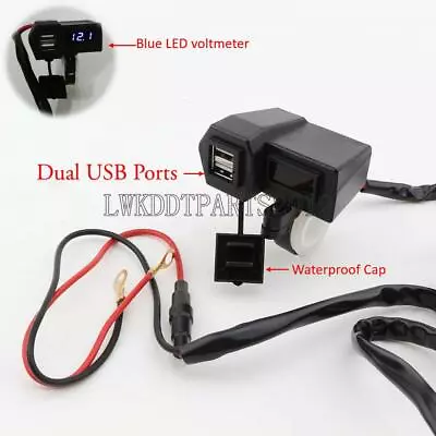 LWKDDT USB Charger LED Voltmeter For Suzuki Boulevard C50 C90 M109R M50 M90 S50 • $16.95