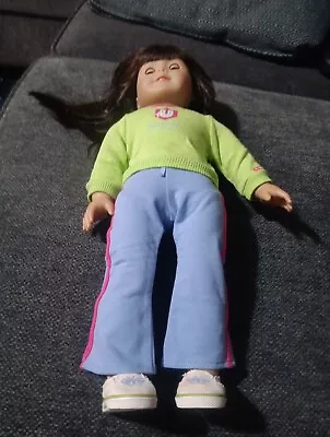 American Girl With InnerStar U Box 18 In. Brown Hair Brown Eyes Stain On Sneaker • $55