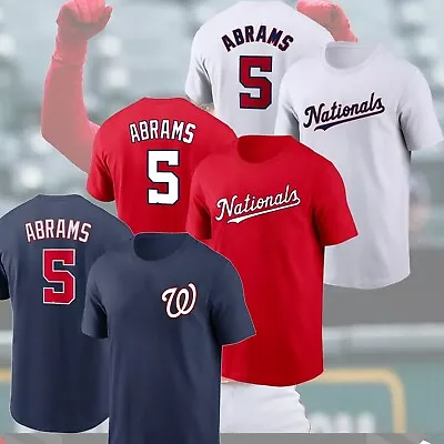 NEW - CJ Abrams #5 Washington Nationals Name & Number T-Shirt For Fans • $25.99