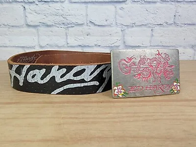 Ed Hardy Belt By Christian Audigier With Embossed Belt Buckle Size M/40  • $29.99