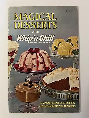 1965 Jell-O Magical Desserts With Whip'n Chill Deluxe Dessert Mix Pamphlet • $8.99