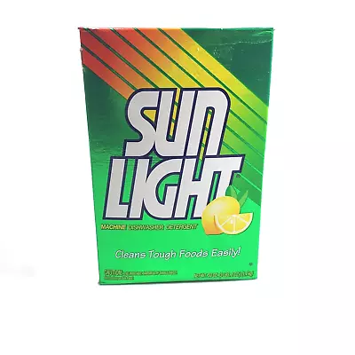 Vintage Sunlight Dishwasher Detergent Box NOS Green Metallic 1994 Prop Decor • $18.50