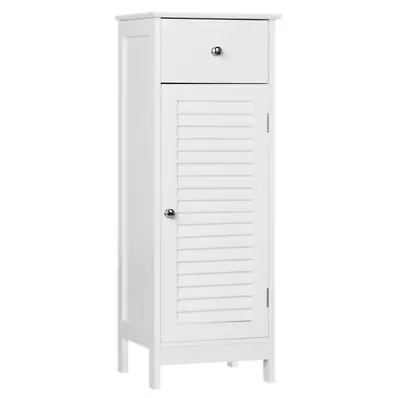 $42.99 • Buy Wooden Storage Floor Cabinet With Drawer, White