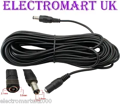 12v 2.1mm Dc Power Supply Extension Plug Socket Cable Lead Cctv Camera 3m  • £2.90