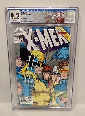 X-Men 11 (1992) Marvel Comic Jim Lee 2nd Print Pressman Silver Variant CGC 9.2 • $299