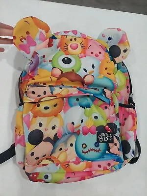 Official Disney Tsum Tsum Large 16  Backpack Mickey Mouse Ears All Over Print • $15.99