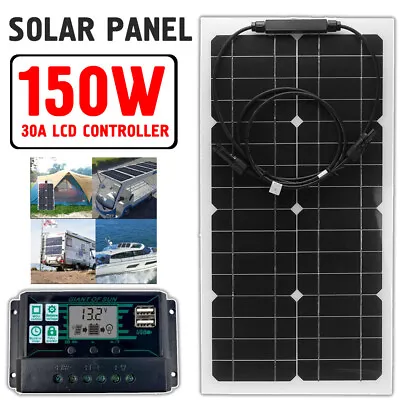 £33.99 • Buy 150W Solar Panel Kit Battery Charger & 30A Controller For Car Van Caravan Boat