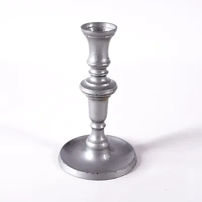7  Silver Color Metal Candle Sticks Holder Candlestick With Ridges • $15.99