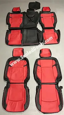 Black & Red Leather Seat Covers For 2019-2023 Ram 2500 Big Horn Lone * Mega Cab • $799.96