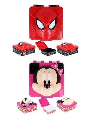 £8.99 • Buy Favourite Cartoon Character New Design Kids 3D Lunch Box-Spiderman/Mickey Mouse