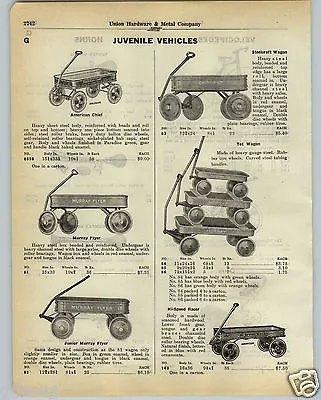 1930 PAPER AD American Chief Murray Flyer Steelcraft Speed Racer Coaster Wagon • $14.99