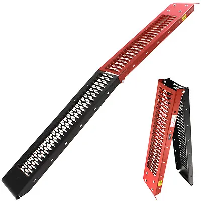 Black Pro Range 1.83m 225KG Folding Ramp Steel Motorcycle Van Loading Red Black • £42