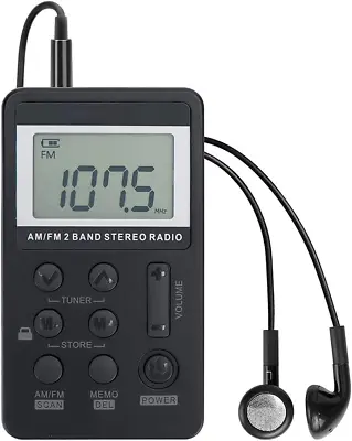 Personal AM/FM Pocket Radio Portable  Mini Digital Tuning Walkman Radio • $21.32