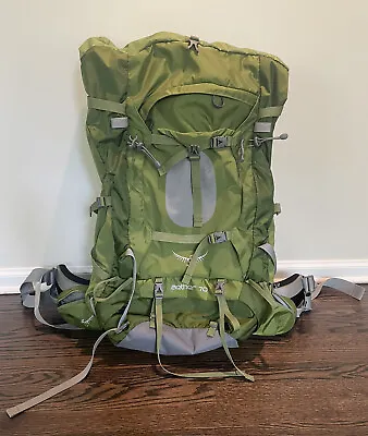 $129.99 • Buy Osprey Aether 70 Backpacking Pack Olive Green Large 20-23in