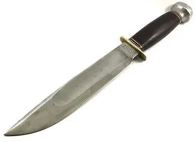 1923-39 Marble's 8  IDEAL Knife Full Hilt Leather Handles Aluminum Pom 9672-MTX • $1199.95