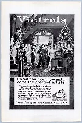 1922 Victor Talking Machine Vintage Ad Christmas Morning Music Victrola Player • $14