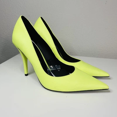 $42.99 • Buy Zara Trafaluc Lime Neon Heel Pumps Bloggers Favorite US Size 8/ EU39