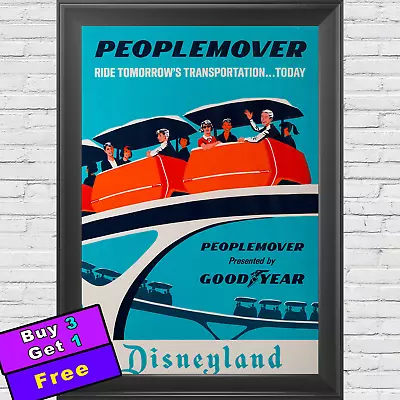 PeopleMover Attraction Poster 12  X 18  Tomorrowland Disneyland & Magic Kingdom • $9.99