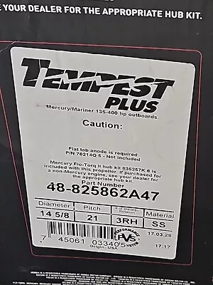 48-825862A47 Mercury Tempest Plus • $425